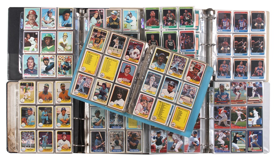 Modern Baseball Card Collection with 1984 Fleer Vending Case