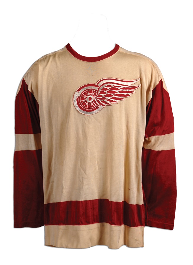 Circa 196566 Gordie Howe Detroit Red Wings Game Worn Jersey