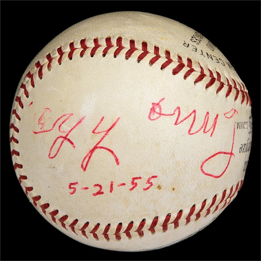 Spectacular Cy Young Double Signed Baseball