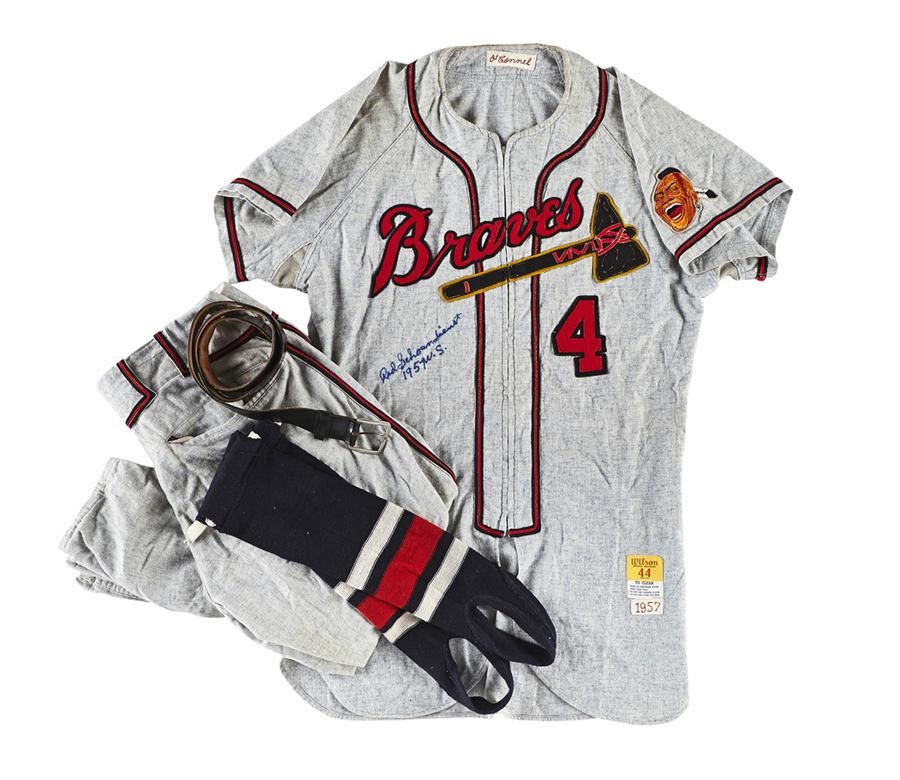 1957 Milwaukee Braves Uniform Worn During the Regular Season and World