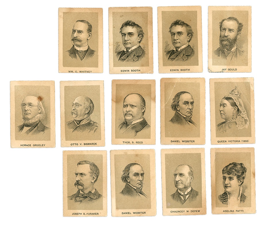 1880's Three Crow Extract "Famous People" Trading Cards (13)