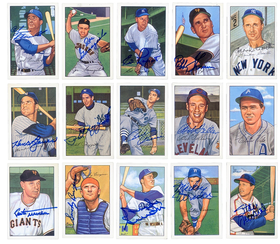 1952 Bowman Baseball Partially Signed Reprint Set (149 Signed)