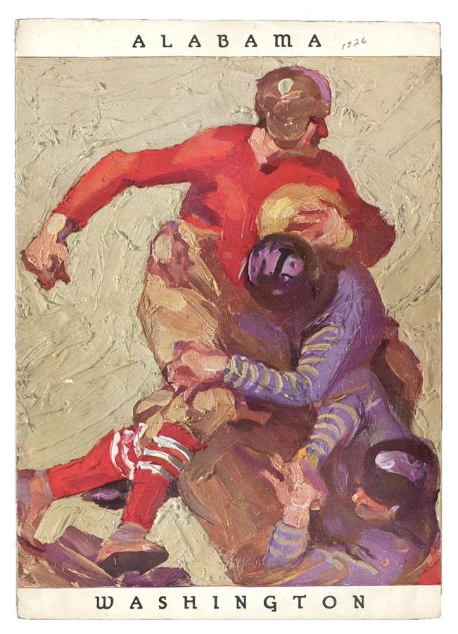1926 Alabama vs. Washington Rose Bowl Program