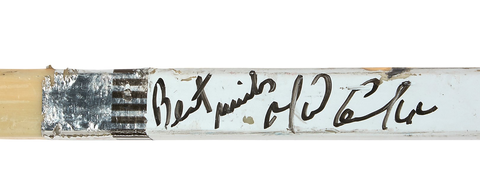 Circa 1991 Mario Lemieux Signed Game Used Stick (PSA)