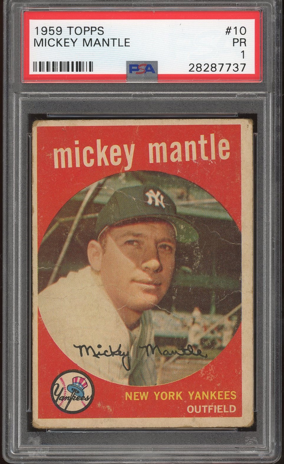 19551965 Mickey Mantle PSA Graded Cards Lot of 6