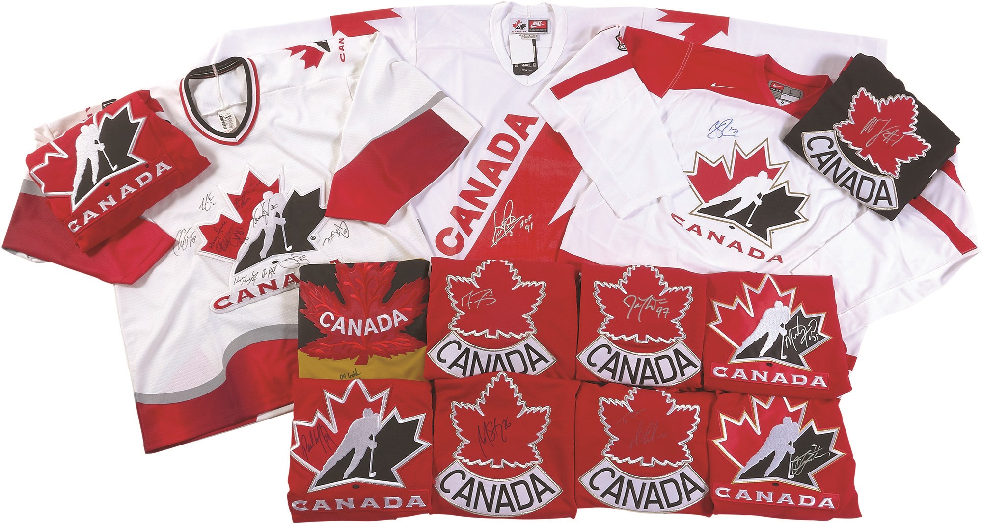 Team Canada World Cup Signed Jersey Collection w/1996 TeamSigned (40+)