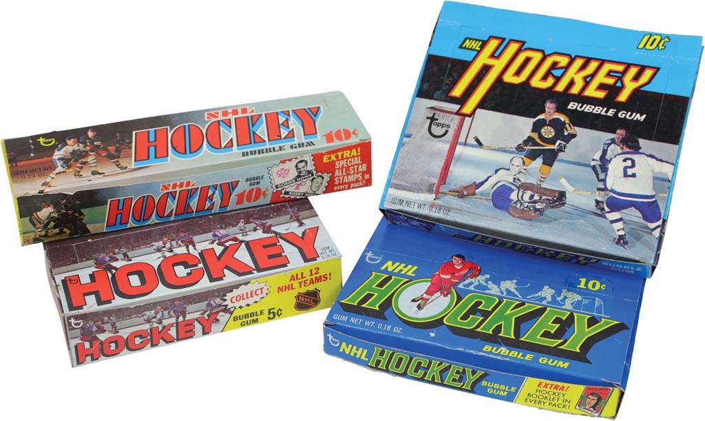 1967/68 72/73 Topps Hockey Boxes from Fleer Archive (4)