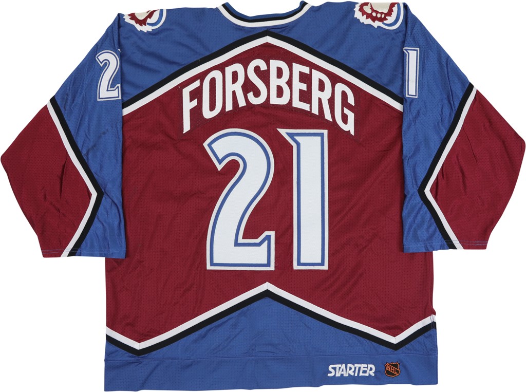 199899 Peter Forsberg Colorado Avalanche Game Worn Jersey