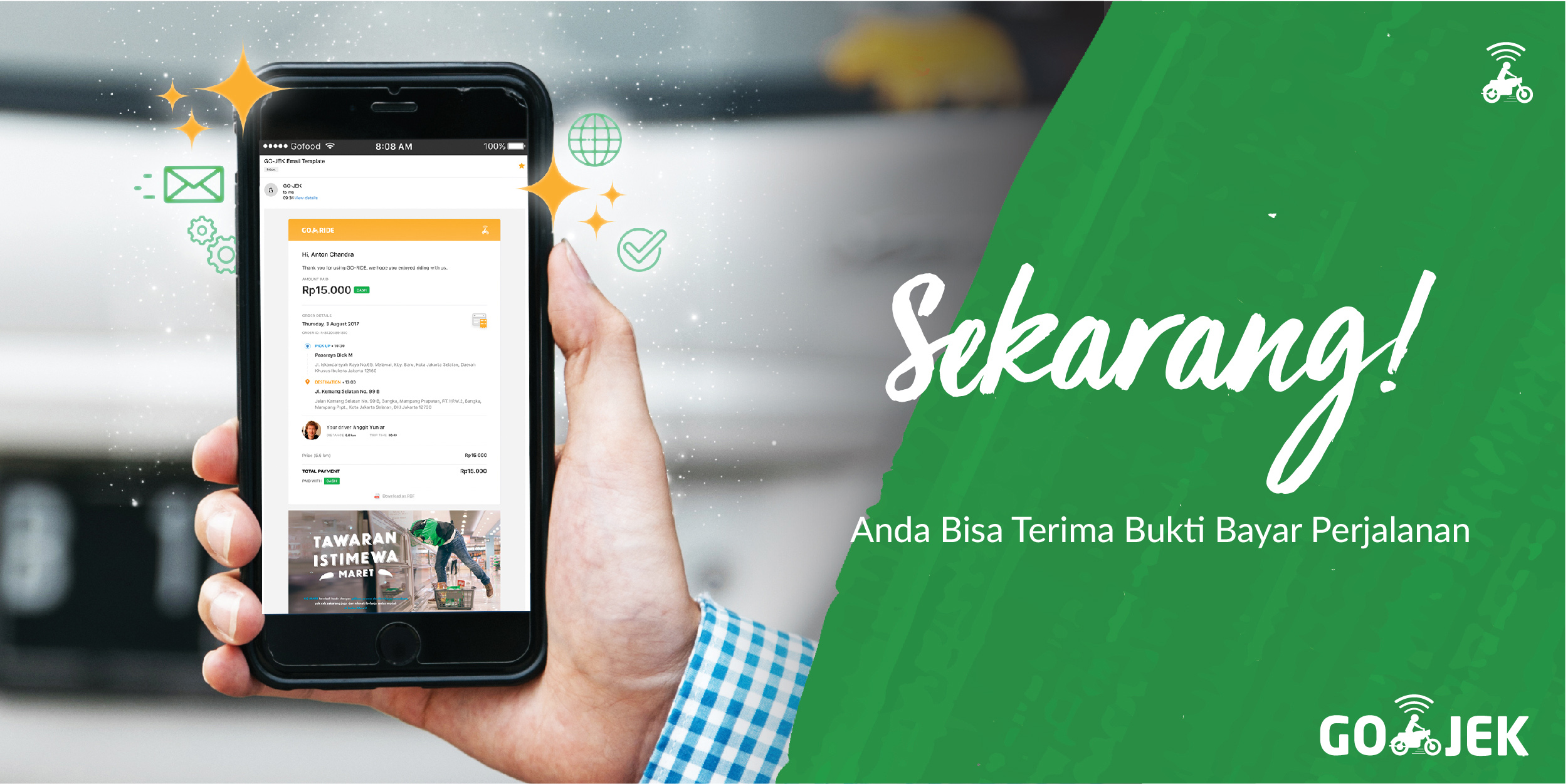 Dapatkan Bukti Bayar Lewat Email Gojek