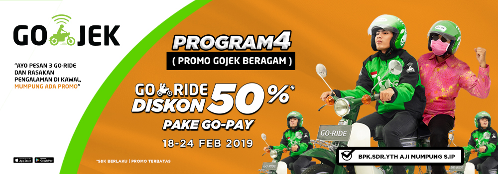 GOJEK Beri PROGRAM PromoGOJEKBeragam, Diskon hingga 50 Persen di