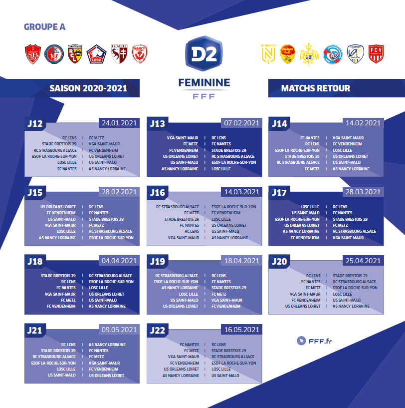Football D2F / Les calendriers de la D2 Féminine Le MagSport