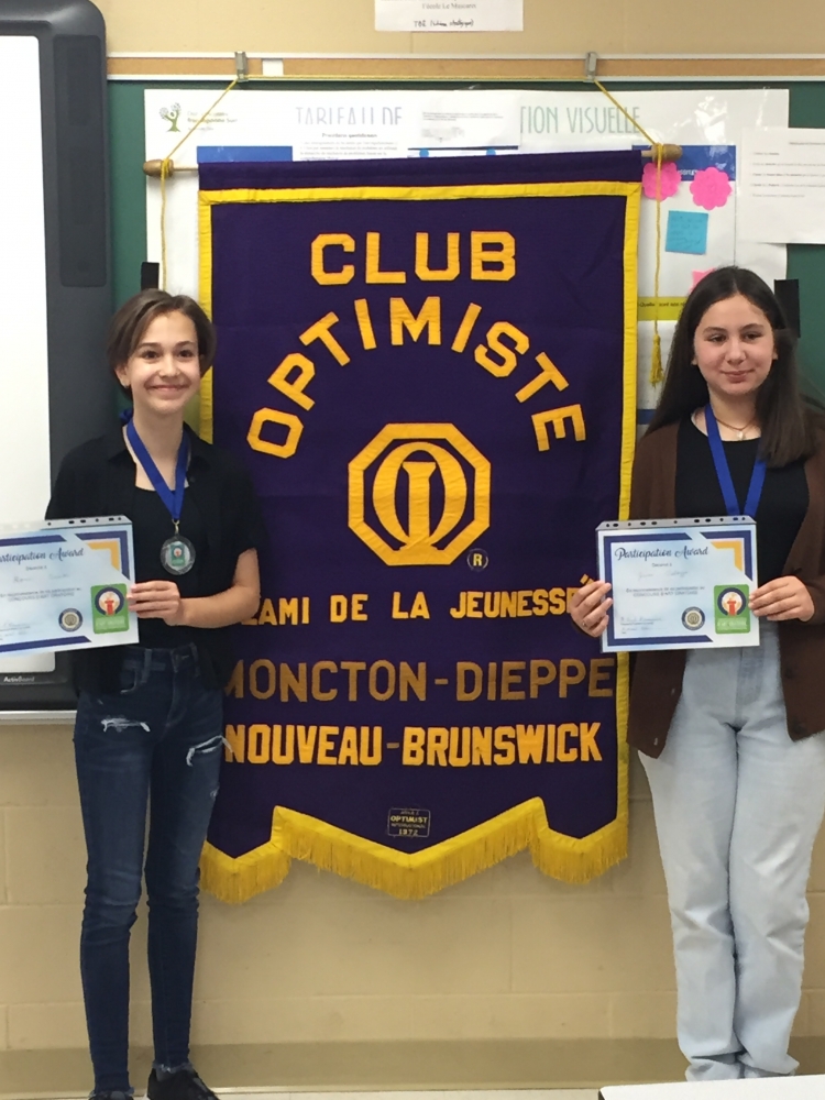 Concours d'art oratoire du club Optimiste École Le Mascaret