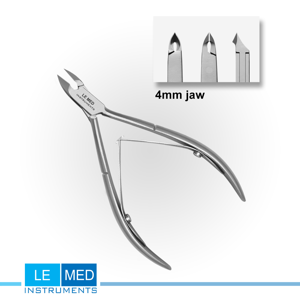 Cuticle Nipper 4mm Jaw Double Spring Size 11.5cm LE MED Instruments GmbH