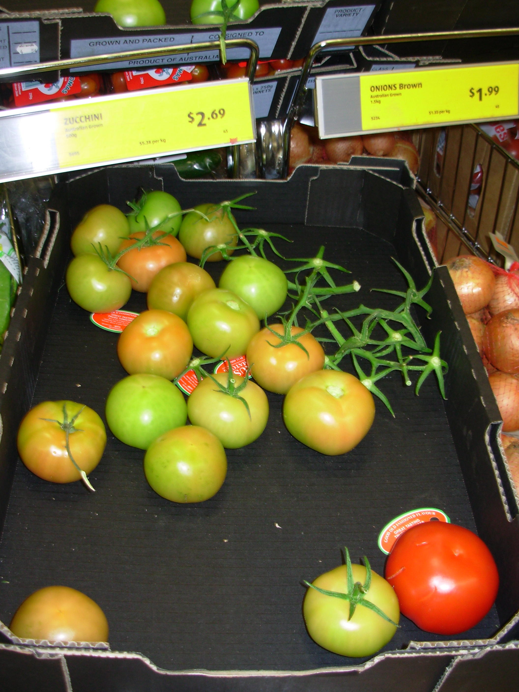 aldi tomatoes, 8 November 2007