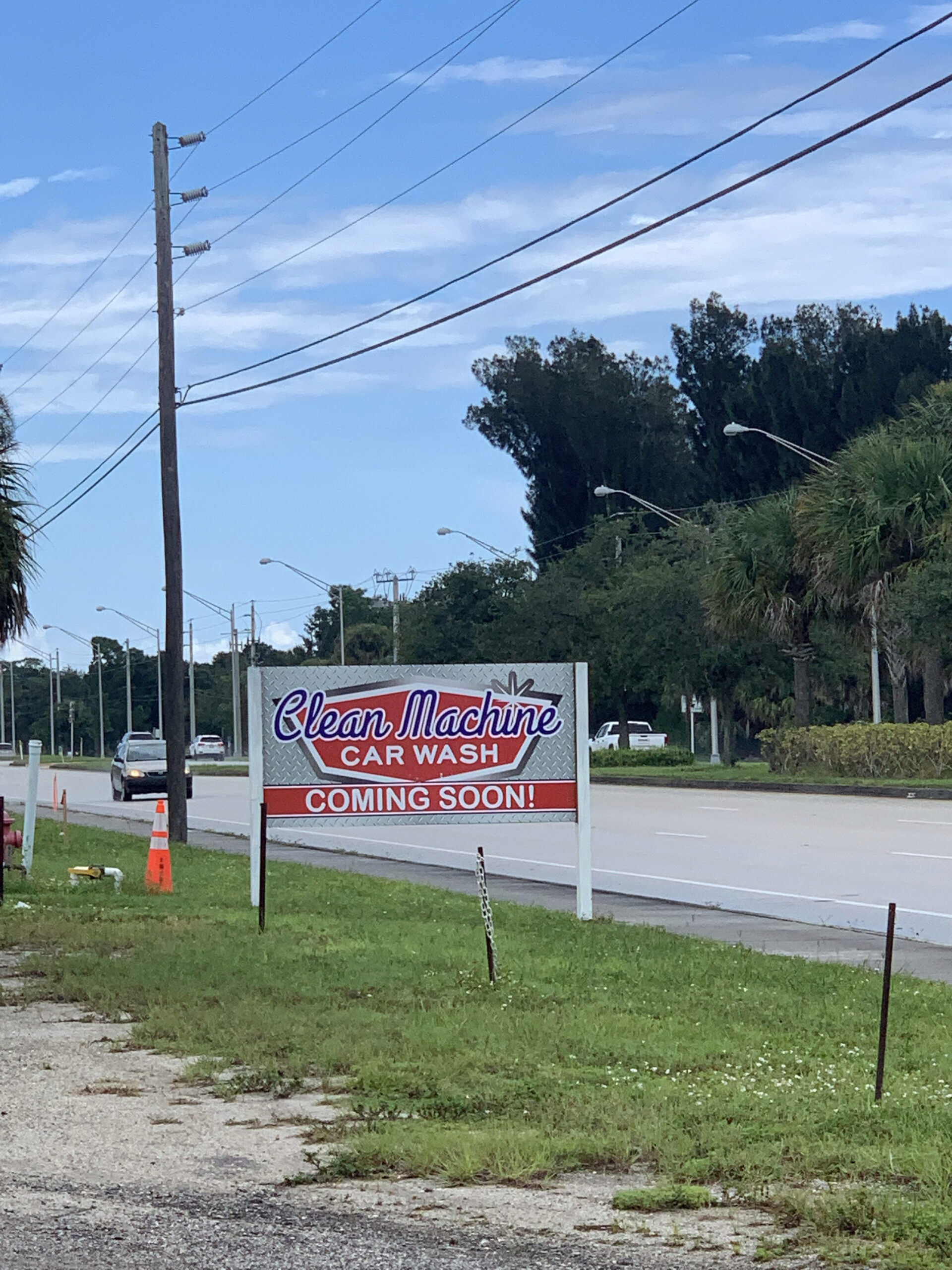 Car wash sign in a prominent location Lemmon Lines