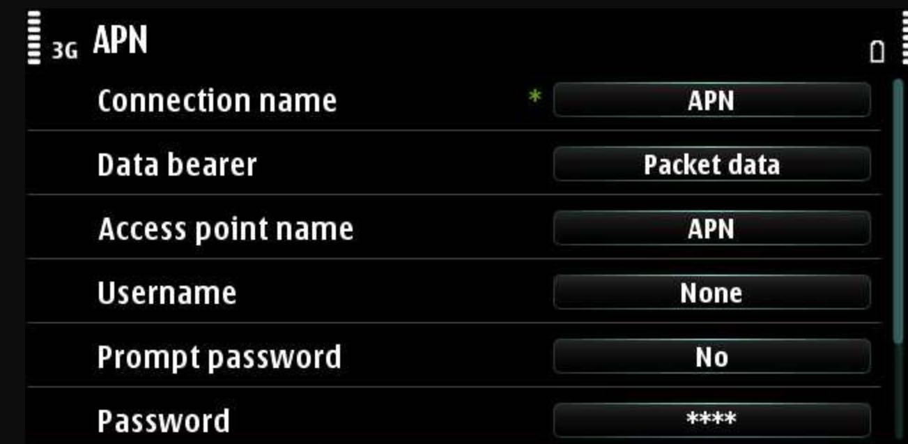 Manual APN Settings for Symbian &amp; Other nonNokia S40 Java Phones