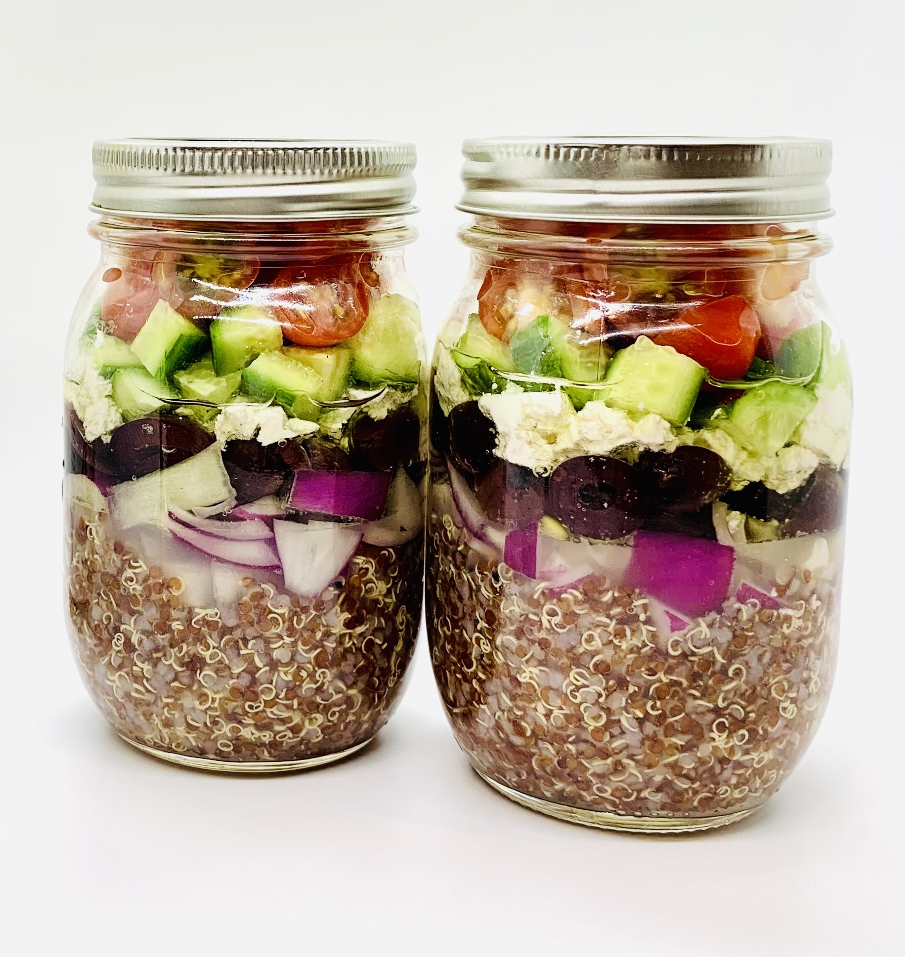 MASON JAR GREEK QUINOA SALAD Dressings