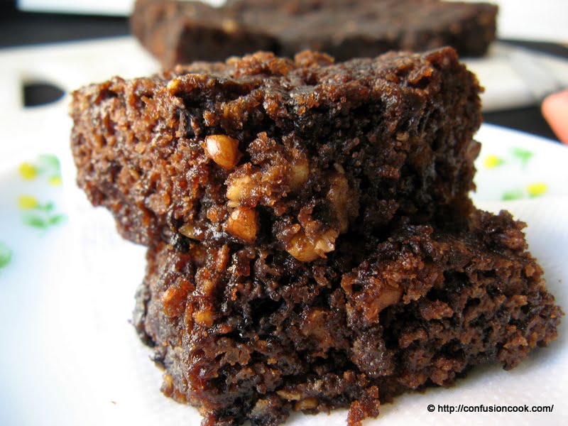 Eggless Moist Applesauce Brownies Recipe Lemon in Ginger