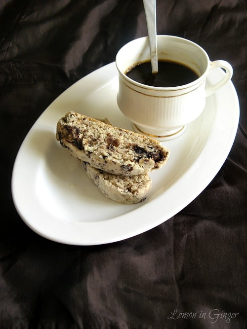 Eggless Candied Ginger Chocolate Biscotti — Lemon in Ginger