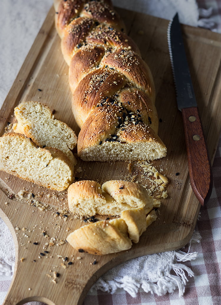 Eggless Whole Wheat Challah (Braided Bread) — Lemon in Ginger