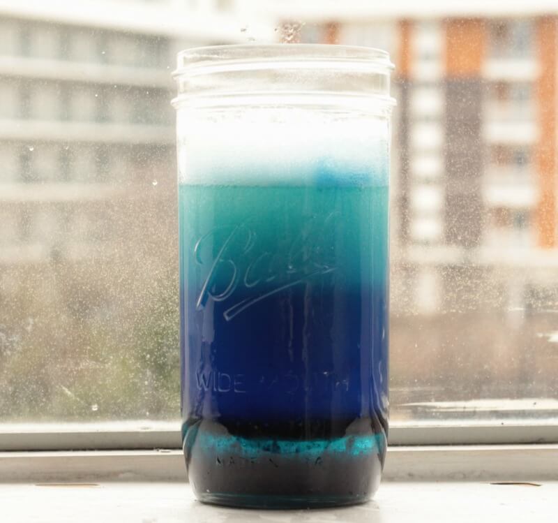Super Fun Winter Density Jar Science Experiment for Kids