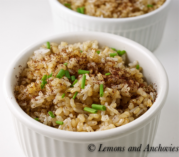 Sumac Rice Lemons + Anchovies