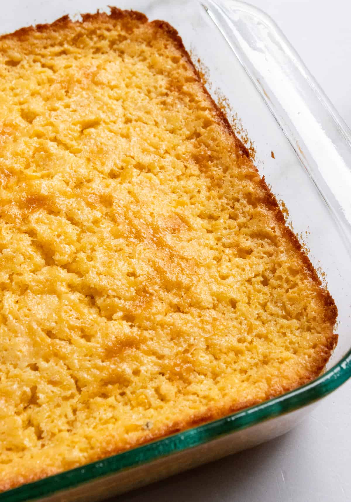 Jiffy Cornbread Casserole with Honey Lemons + Zest