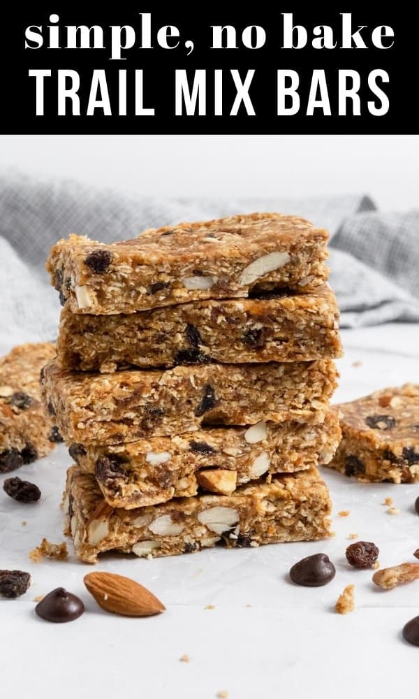 No Bake Trail Mix Bars Lemons + Zest