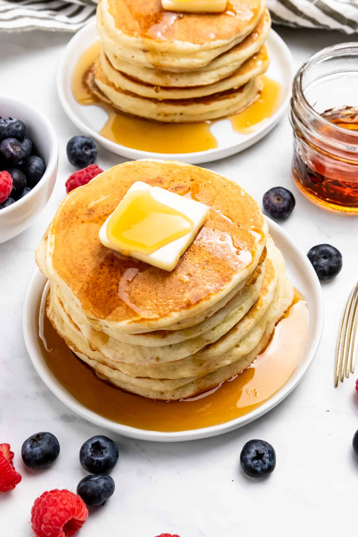 Super Thick and Fluffy Pancakes Lemons + Zest