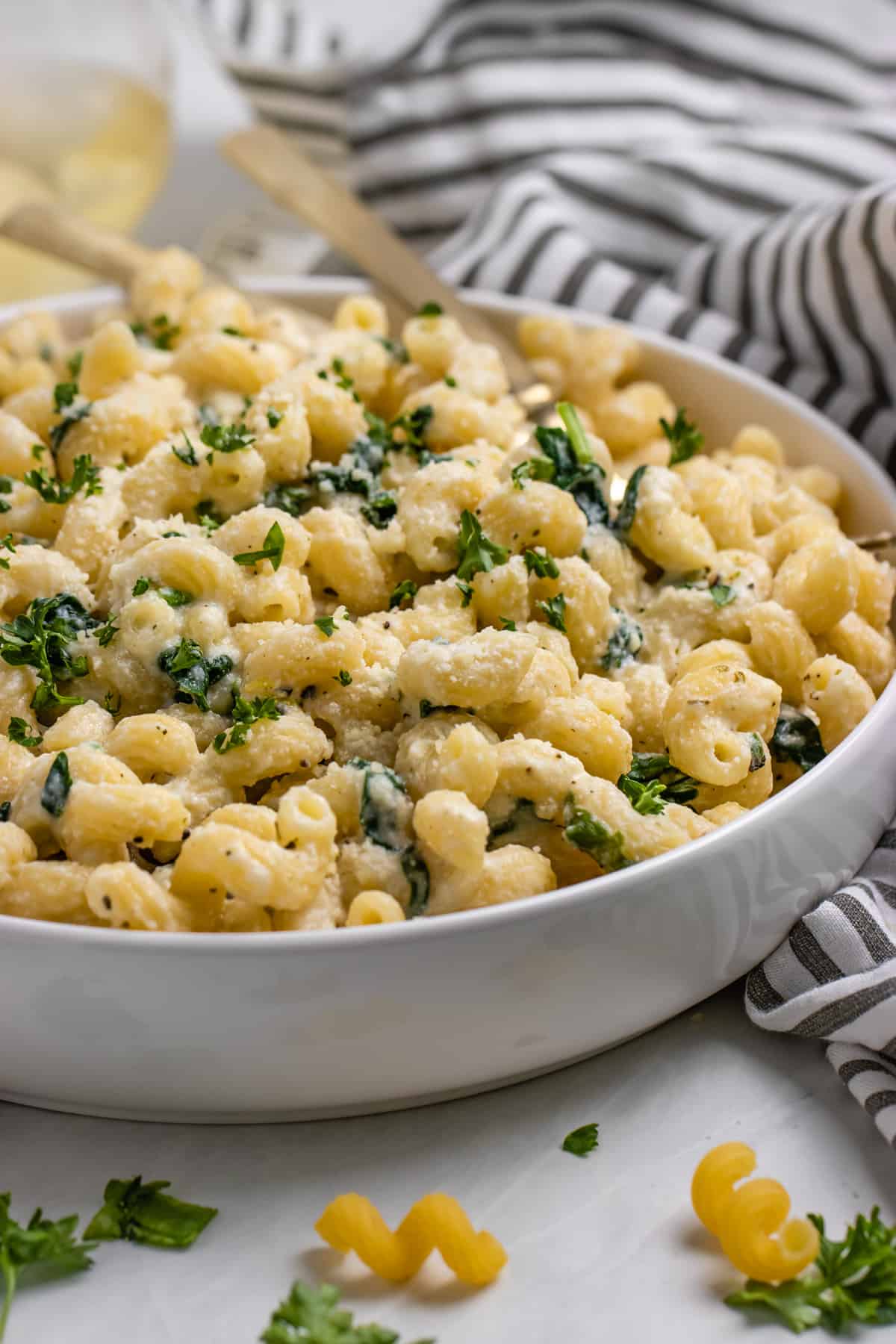 One Pot 20 Minute One Pot Lemon Ricotta Pasta with Spinach Lemons + Zest