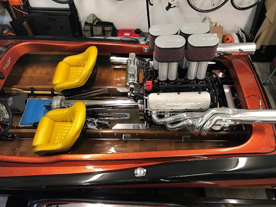 BBR575 VDRIVE FLAT BOTTOM BIG BLOCK BB Race header for “V” Drive