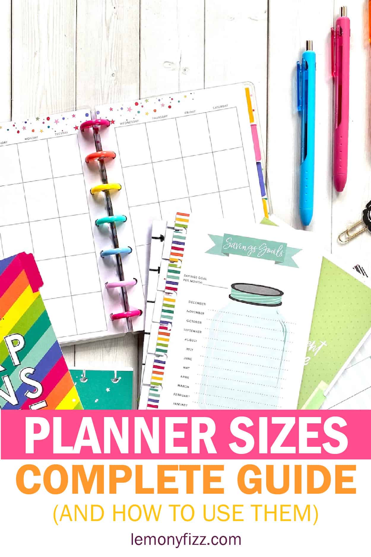 Personal Planner and Happy Planner Sizes A Complete Guide