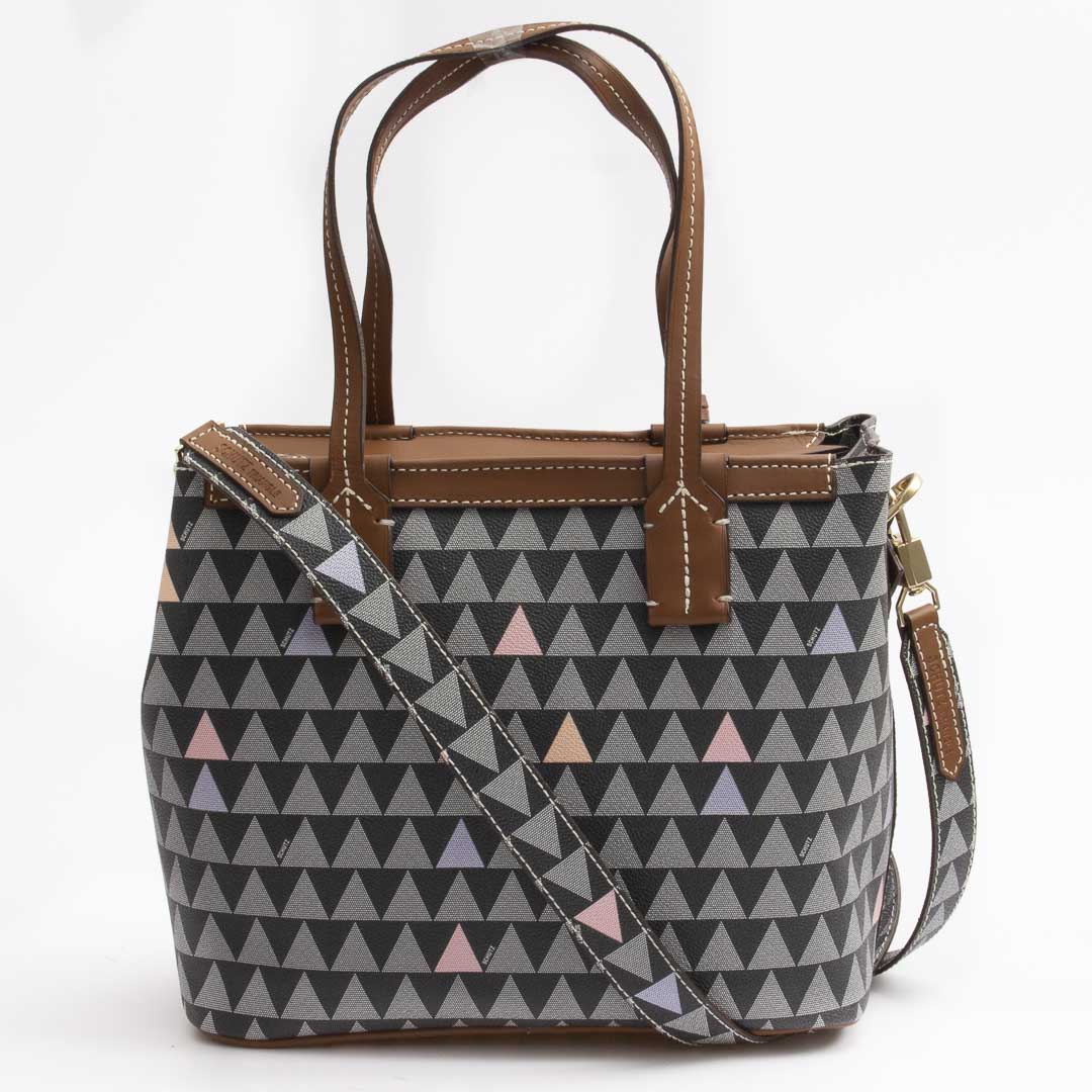 Bolsa Mini Nina Triangle Schutz - Marrom - Lemus Calçados