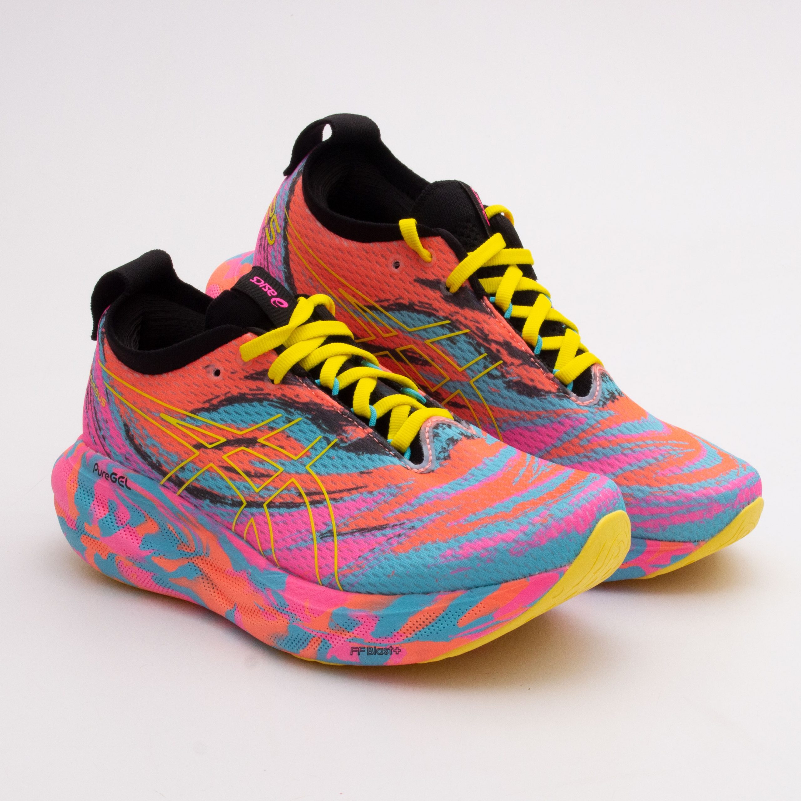 ASICS Gel-Nimbus 25 ピンク/ブルー/イエロー 25cm Tênis Asics Gel Nimbus 25 - Rosa/Azul - Lemus Calçados