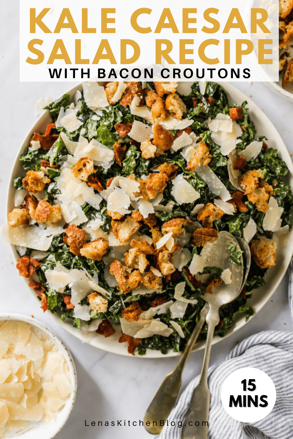 Kale Caesar Salad Recipe Lena's Kitchen