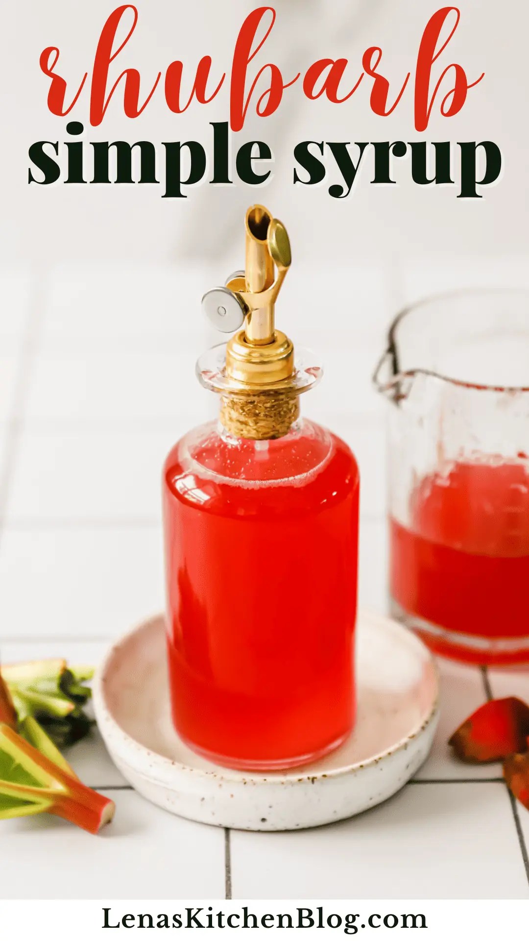Quick & Easy Rhubarb Simple Syrup Lena's Kitchen