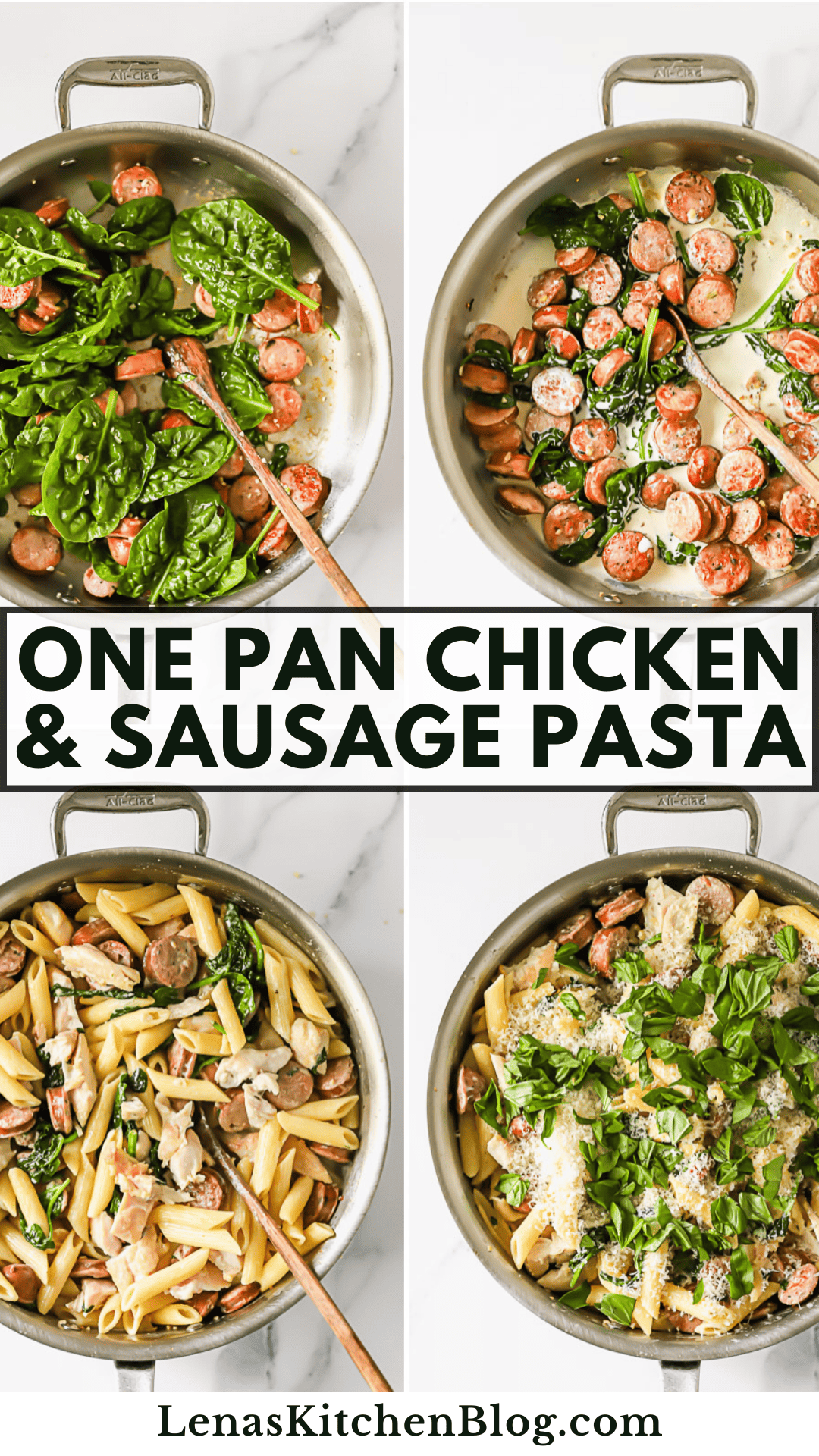 Hearty Chicken and Sausage Pasta Lena's Kitchen