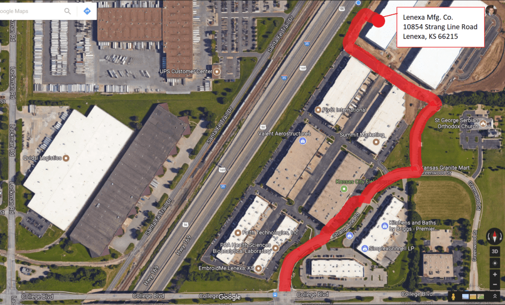 Our Location Lenexa Manufacturing Company - Slicer Parts Producer