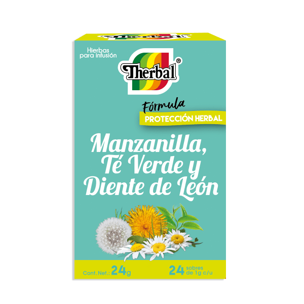 Té Manzanilla, Té Verde y Diente de León Therbal c/24 Sobres Lenico