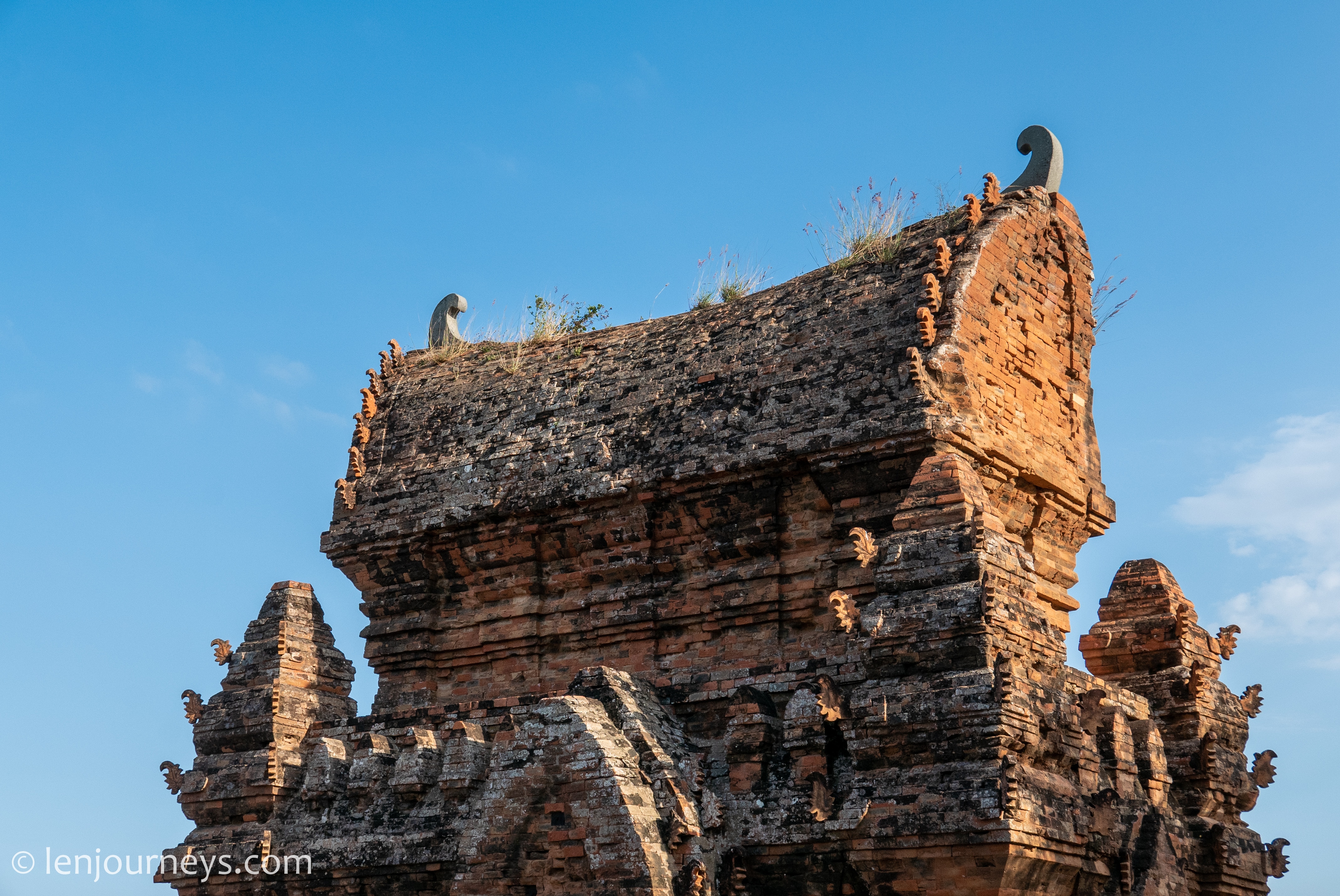 Cham tower with saddle-like roof