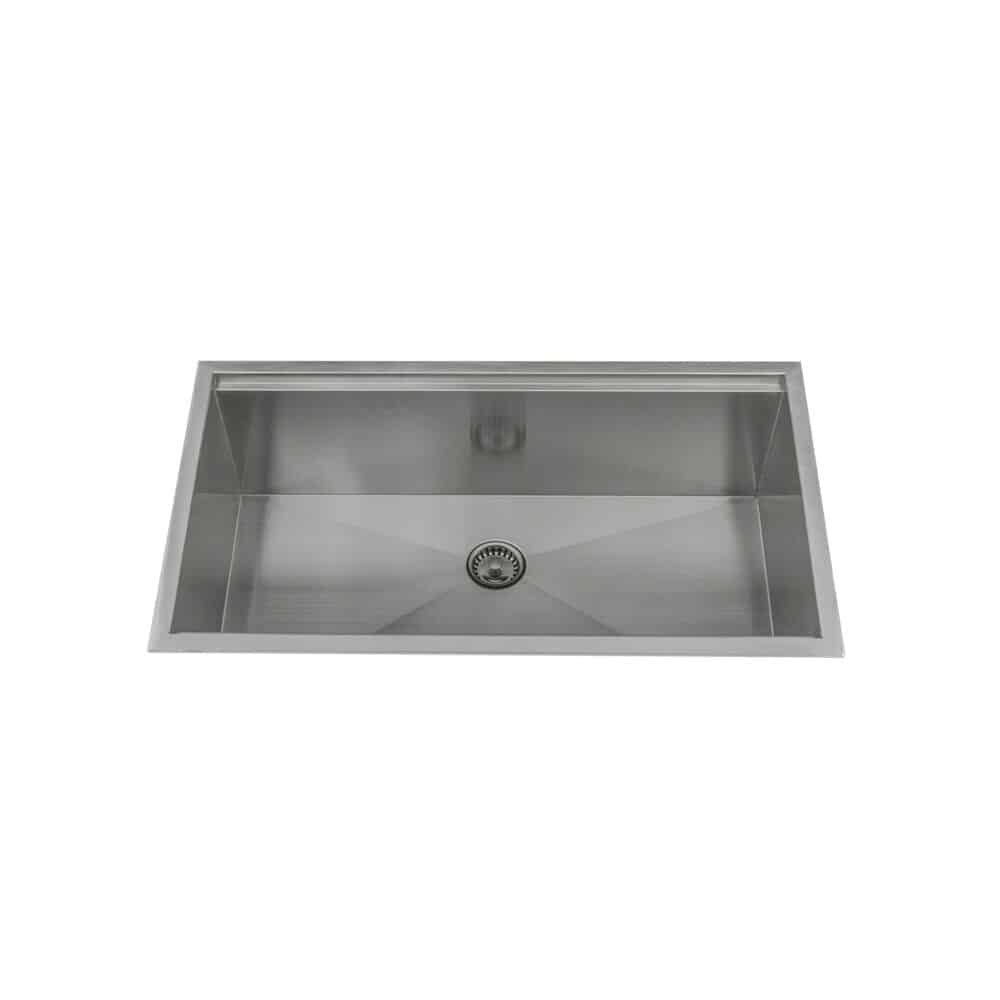 PERMACLEAN® Zero Radius Ledge 16 Gauge Kitchen Sink 33" Lenova Sinks