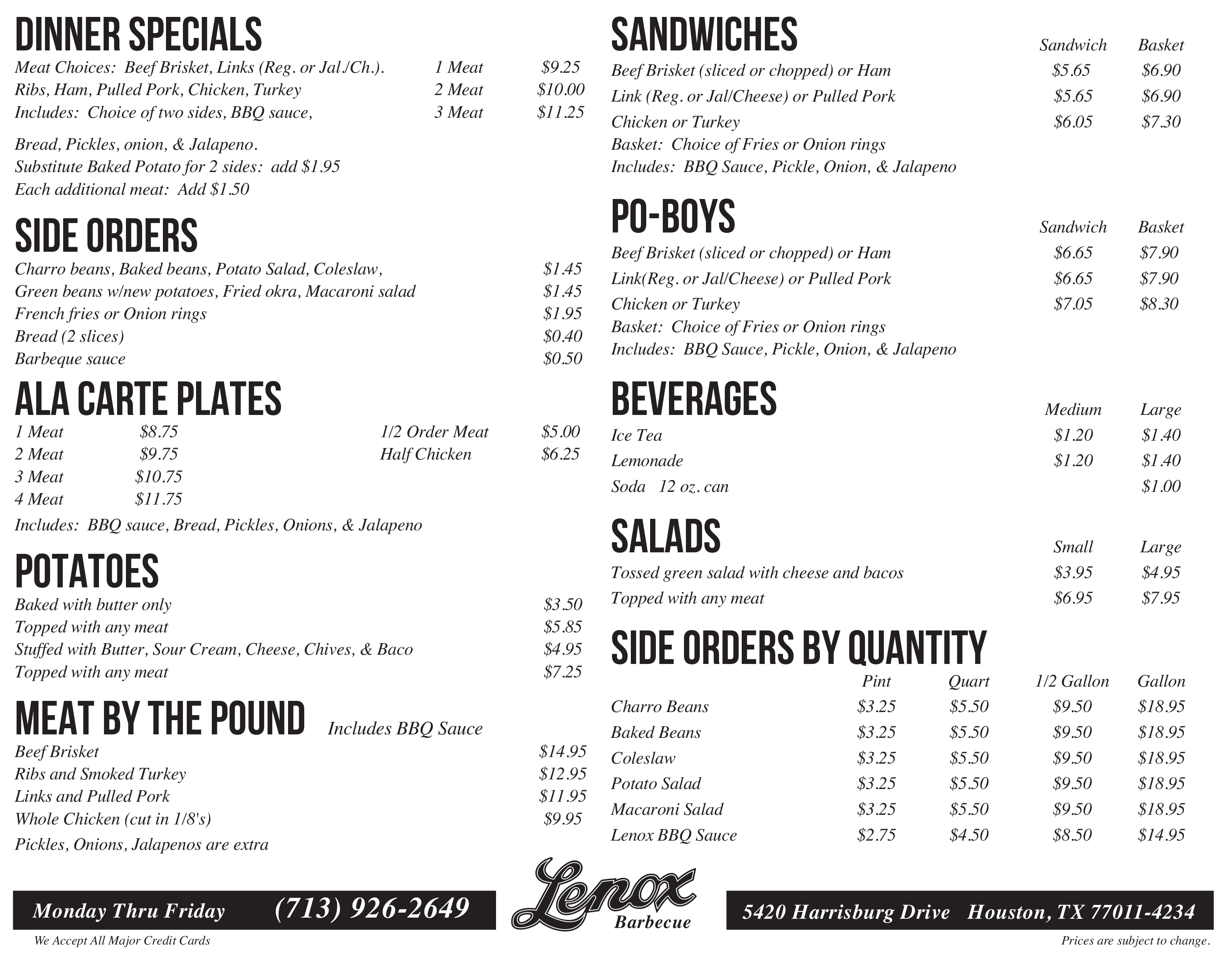 Lenox Barbecue & Catering Scrapbook