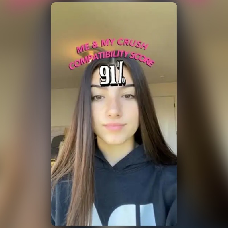 CRUSH SCORE Lens by Slide Up App😂💕 Snapchat Lenses and Filters