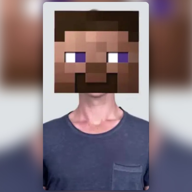 Minecraft Head Lens by Insyira Snapchat Lenses and Filters