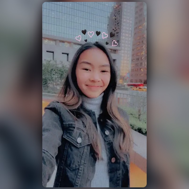 Black & Pink Hearts Lens by Snapchat Snapchat Lenses and Filters