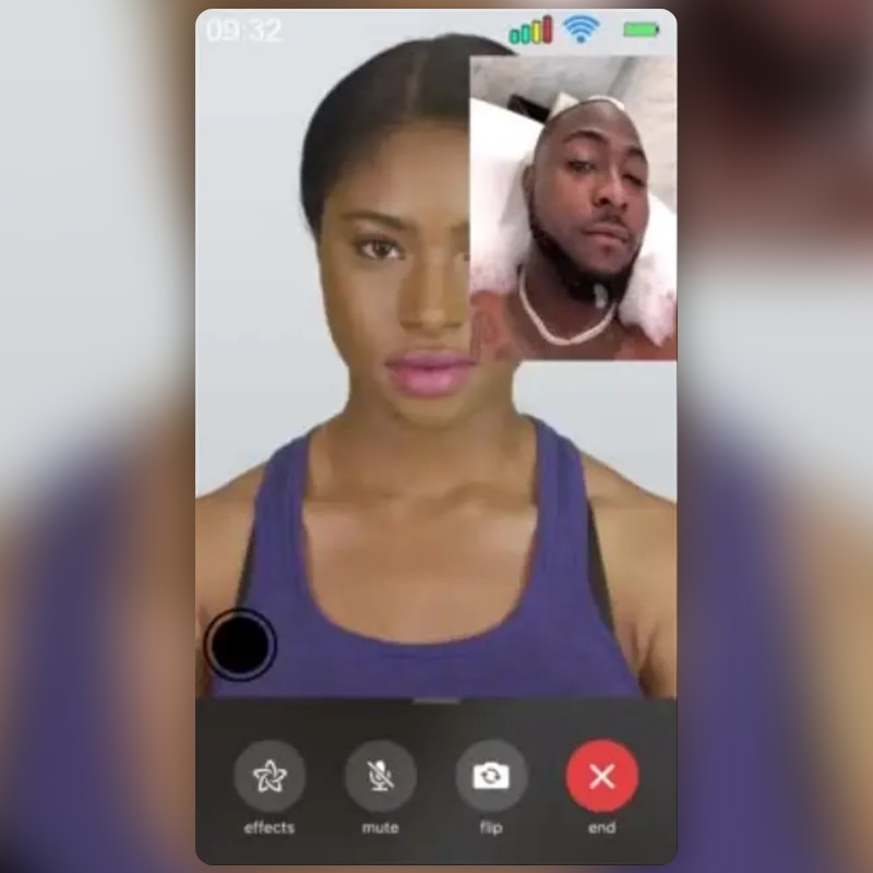 Facetime Davido Lens by christamic2 Snapchat Lenses and Filters