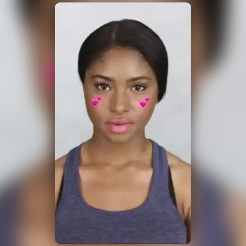 pink hearts Lens by ines Snapchat Lenses and Filters