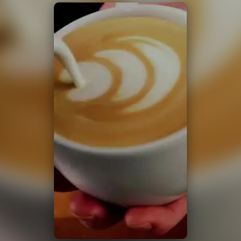 เลนส์ coffee art สร้างโดย 𝗠𝗢 مُو เลนส์และฟิลเตอร์ Snapchat