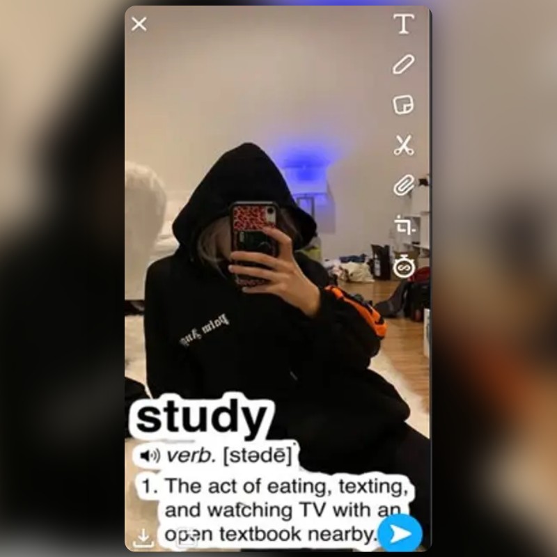 เลนส์ Study Definition สร้างโดย Tzofia Dean เลนส์และฟิลเตอร์ Snapchat