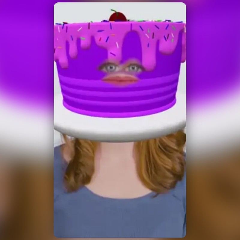 Purple Cake Baker Lens by Joe Dressel Snapchat Lenses and Filters